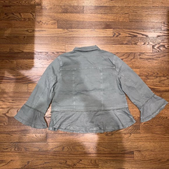 Tribal Jeans Jacket w/ Ruffle Details (Size:M) - Picture 2 of 8